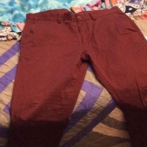 Maroon khaki pants